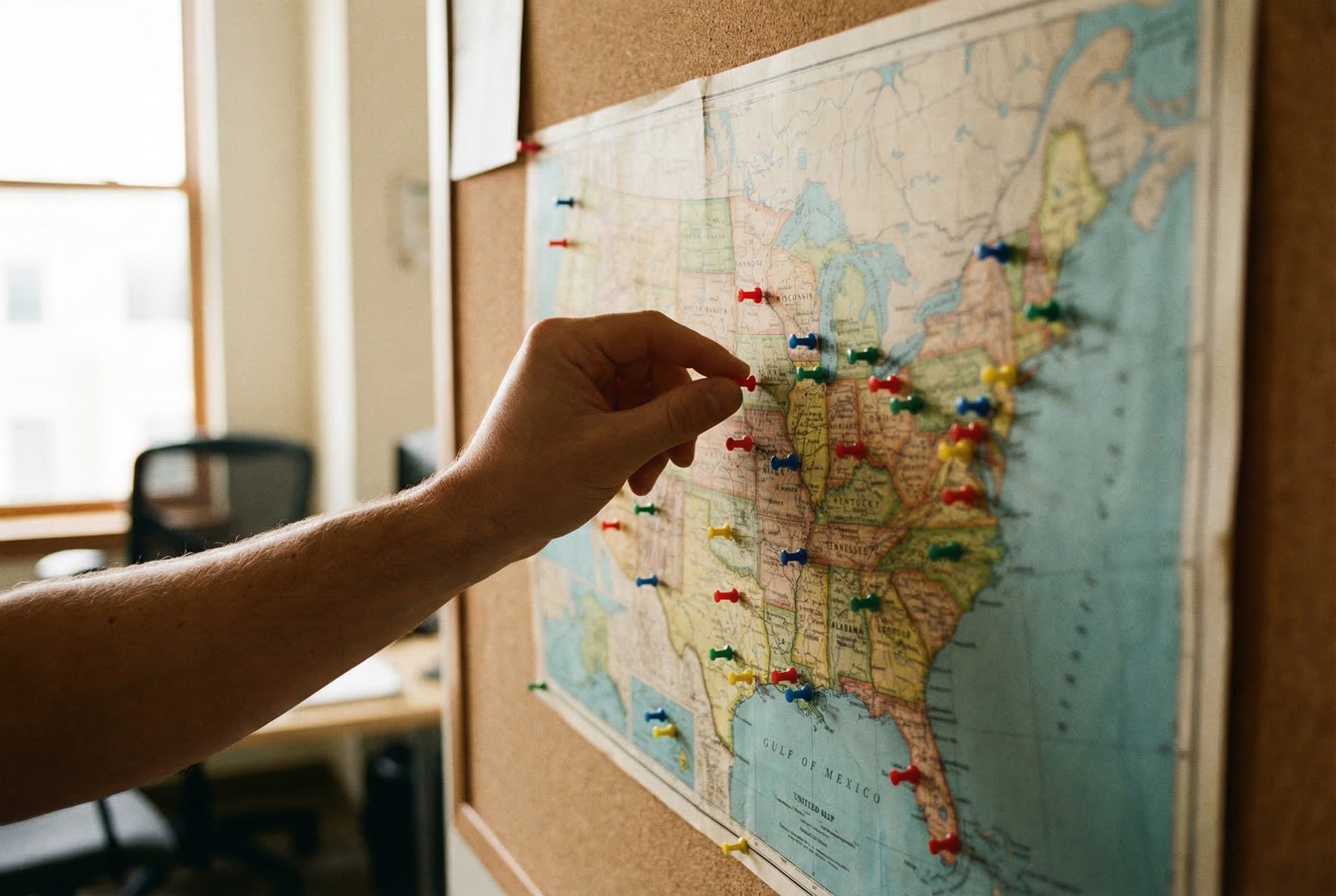 US map showing states with active AI chatbot legislation