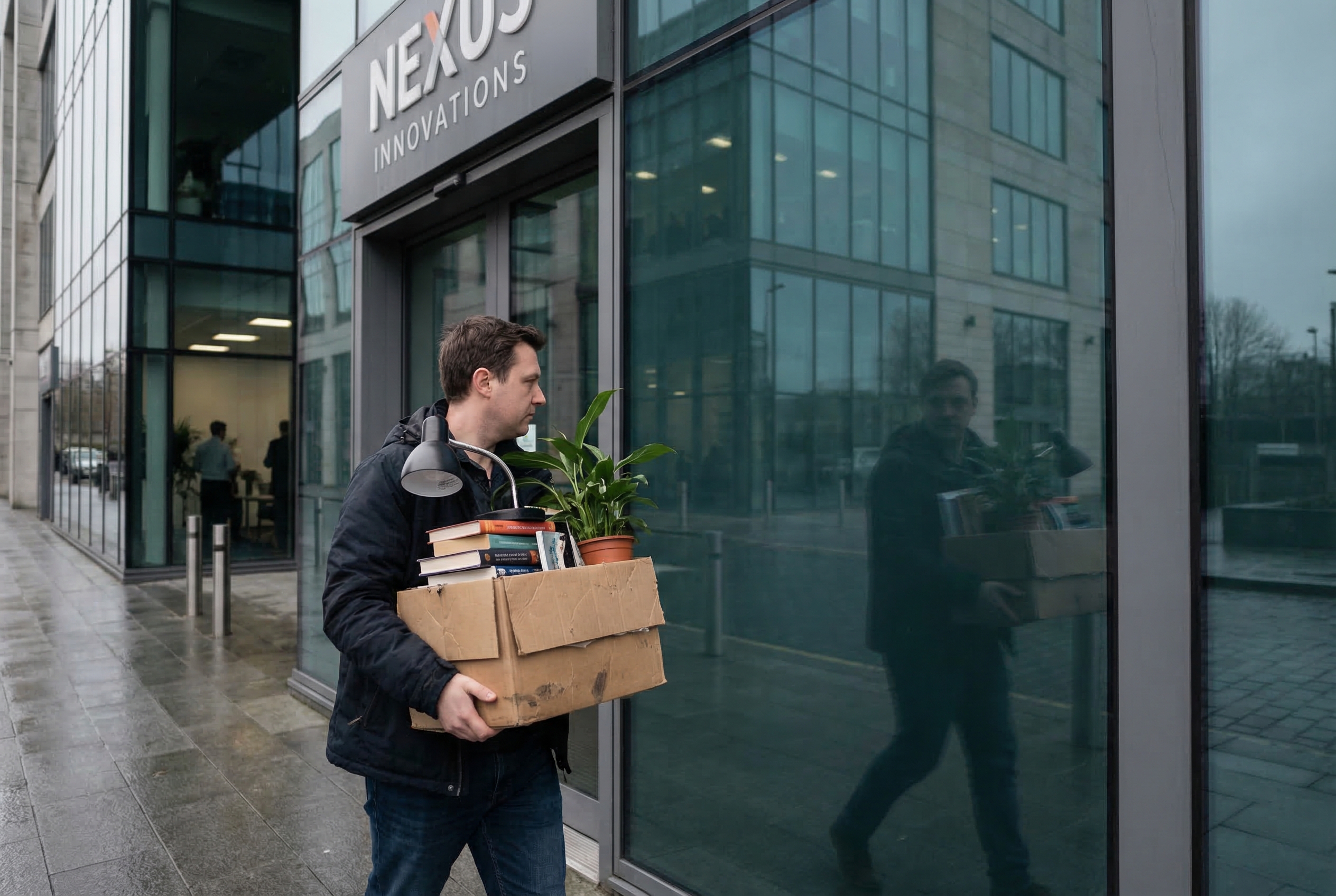 Worker leaving office